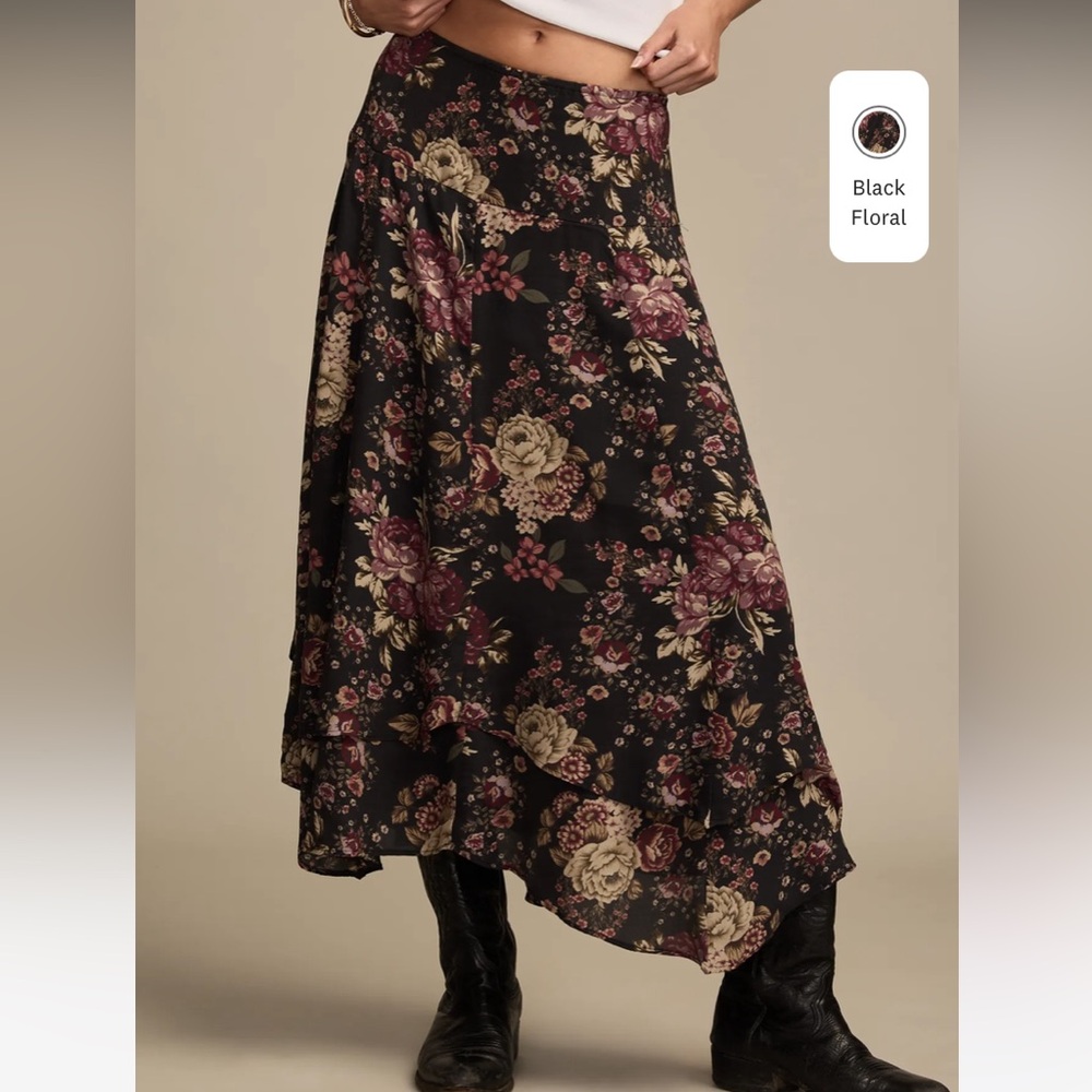 Lucky Brand GORGEOUS Floral Maxi Skirt XXL NWT - Picture 2 of 8